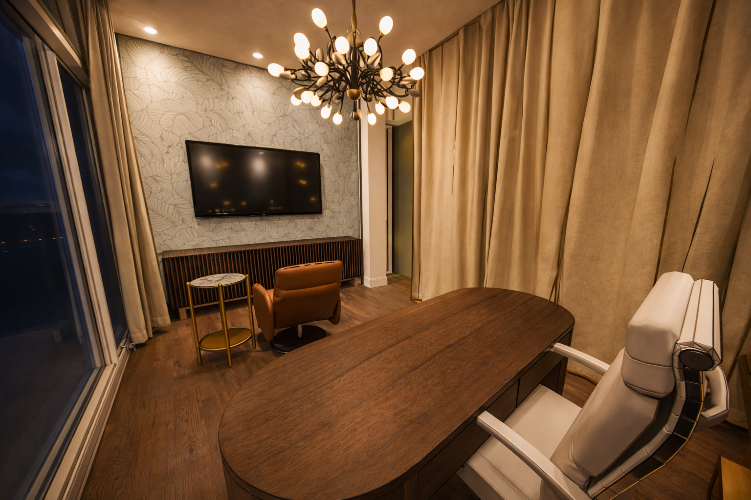 Wellness Spa — private office alternate view with botanical wallpaper